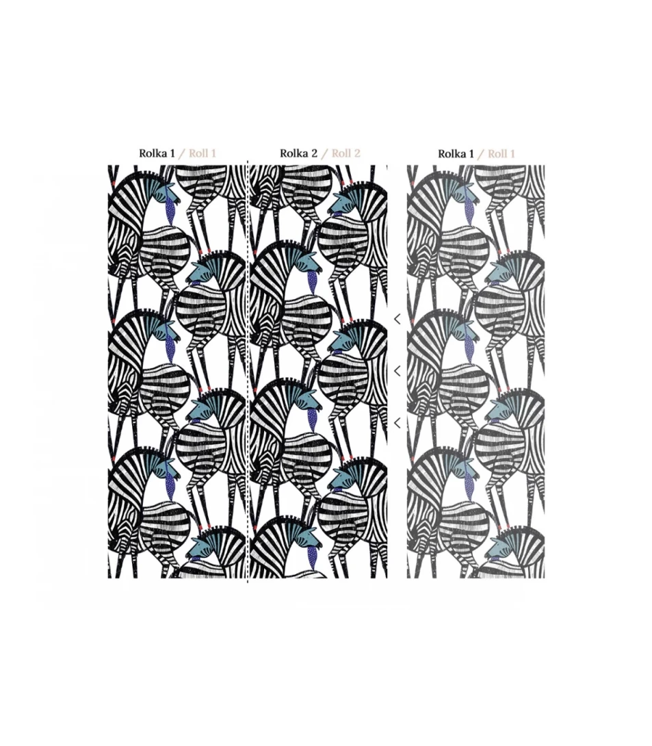 Wallcolors Essential Dancing Zebras  - mural z zebrami