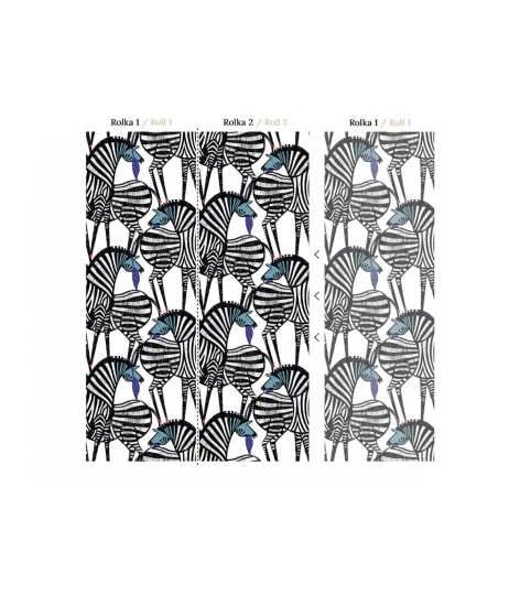 Wallcolors Essential Dancing Zebras  - mural z zebrami