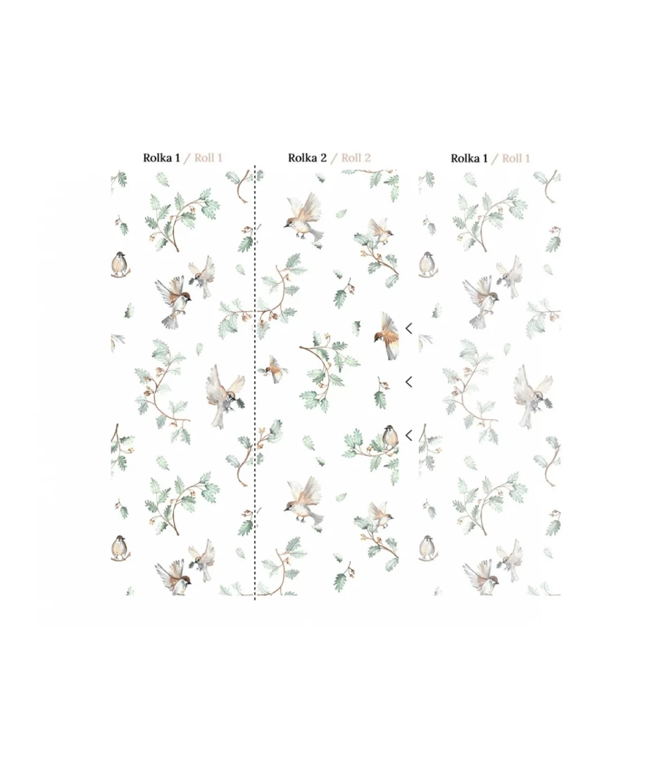 Wallcolors Essential Bird Courtship  - mural botaniczny