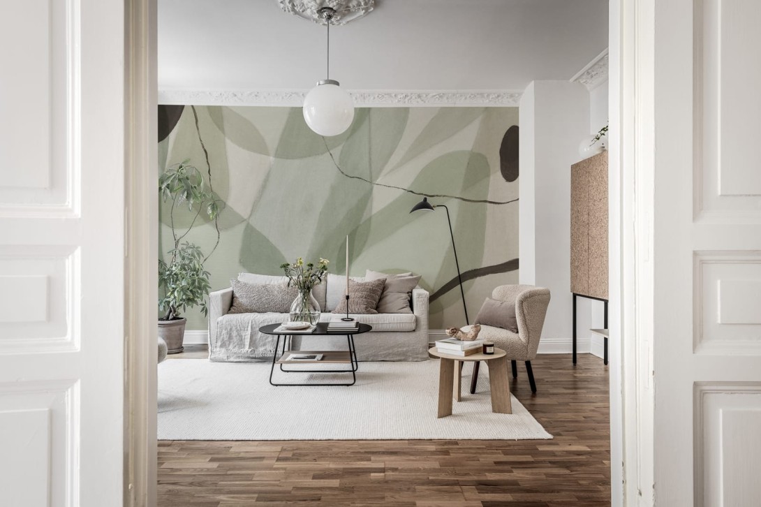 Rebel Walls Simplicity R17023 Asana Green - mural abstrakcyjny