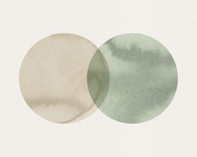 Rebel Walls Simplicity R18331 Eclipse, Beige Green - mural w artystyczne koła