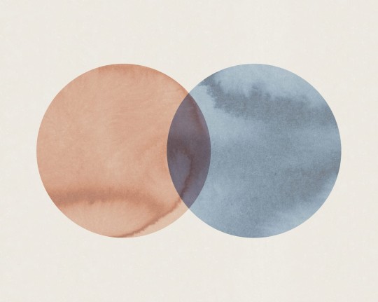 Rebel Walls Simplicity R18332 Eclipse, Red Blue - mural w artystyczne koła