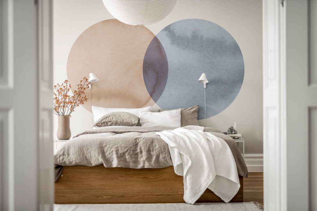 Rebel Walls Simplicity R18332 Eclipse, Red Blue - mural w artystyczne koła