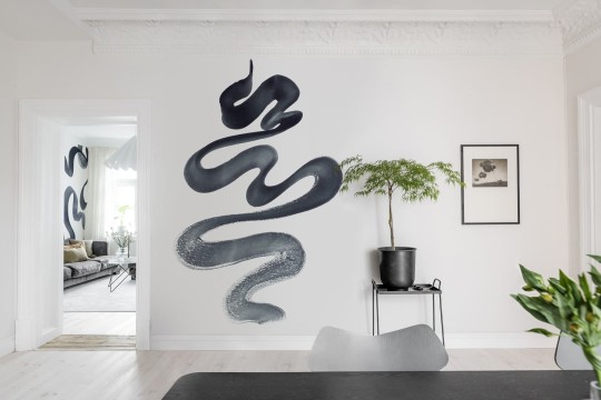 Rebel Walls Simplicity R18411 Stroke Ink - mural artystyczny