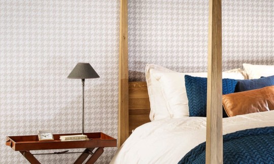 Arte 12080 Flamant Caractère Pied-de-poule Fantôme - tapeta w pepitkę