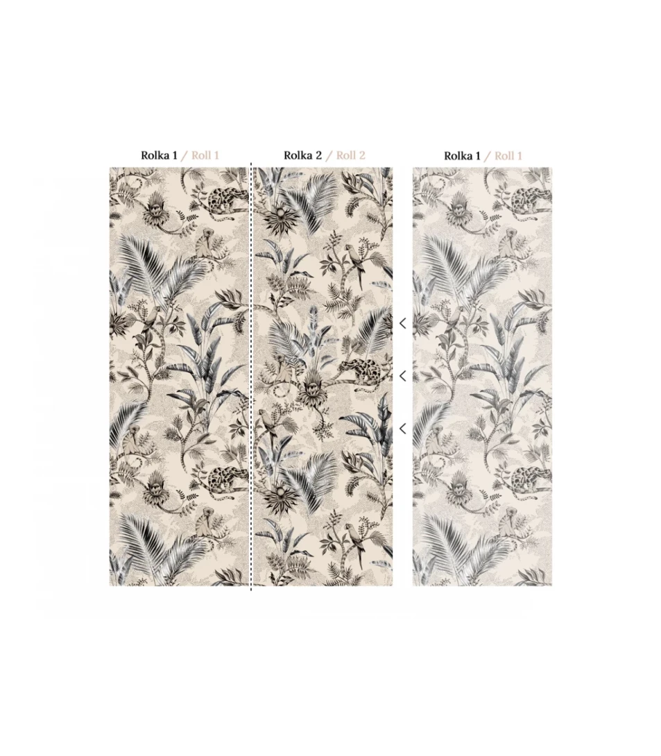 Wallcolors Medicine Jungle Team Beige  - mural z dżunglą