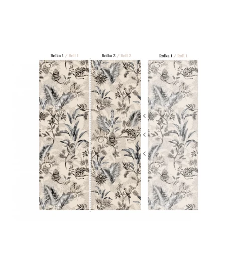 Wallcolors Medicine Jungle Team Beige  - mural z dżunglą