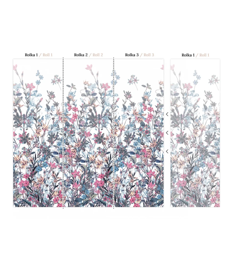 Wallcolors Medicine Flower Ombre  - mural z łąką