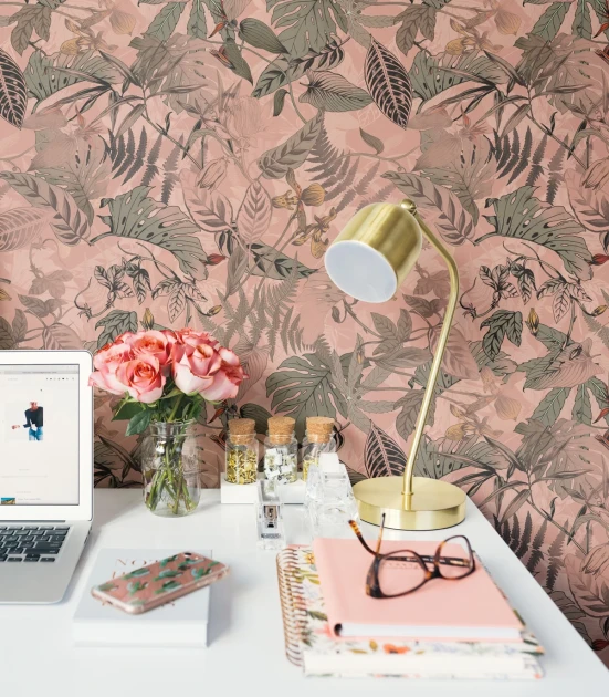 Wallcolors Medicine Dream Garden Pink  - mural z ogrodem