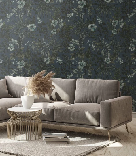 Wallcolors Medicine Darkness Green  - mural z kwiatami