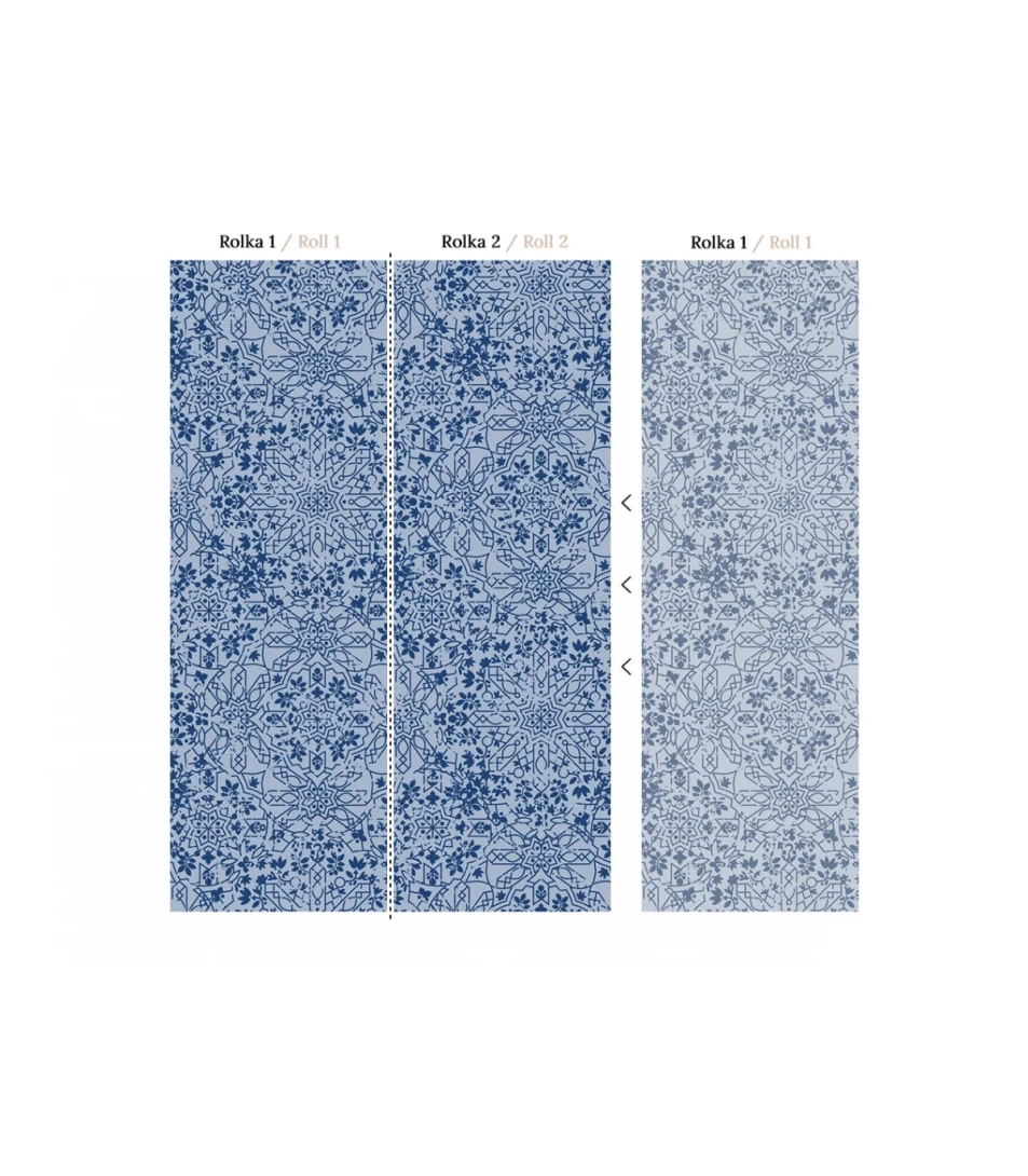 Wallcolors Medicine Maroko Blue  - mural ze zdobieniami