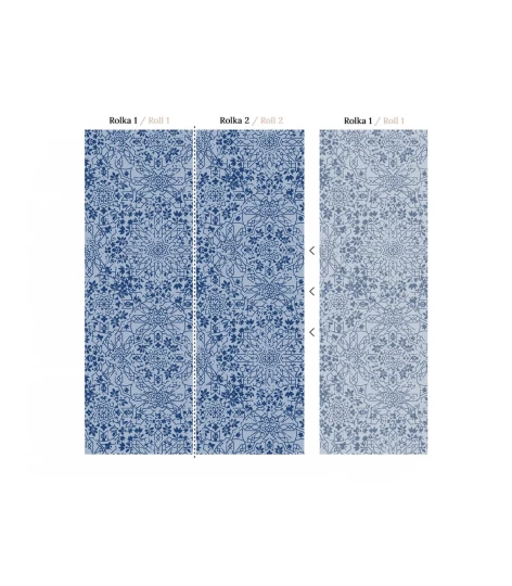 Wallcolors Medicine Maroko Blue  - mural ze zdobieniami