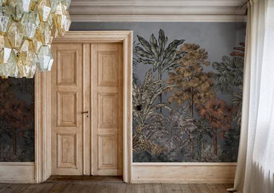 Rebel Walls R17592 Scenery Tropical Bellewood Night - mural z tropikalną dżunglą
