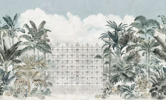 Rebel Walls R17741 Scenery Jaipur Sage - mural z indyjskim krajobrazem