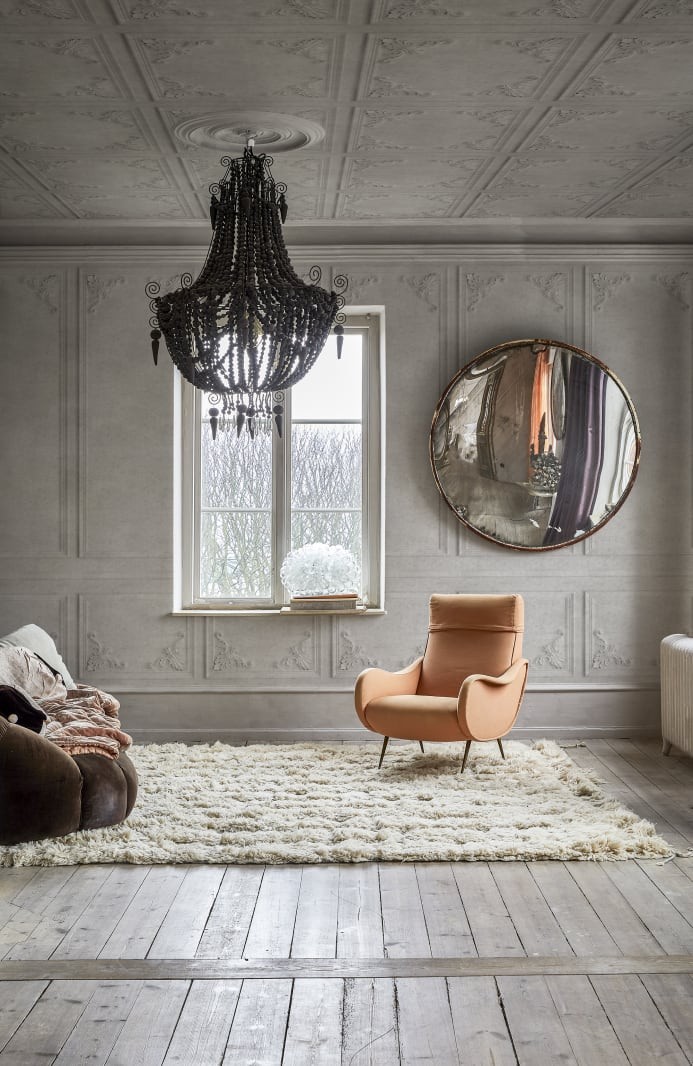 Rebel Walls R17731 Scenery Harlow Marble - mural imitujący boazerię