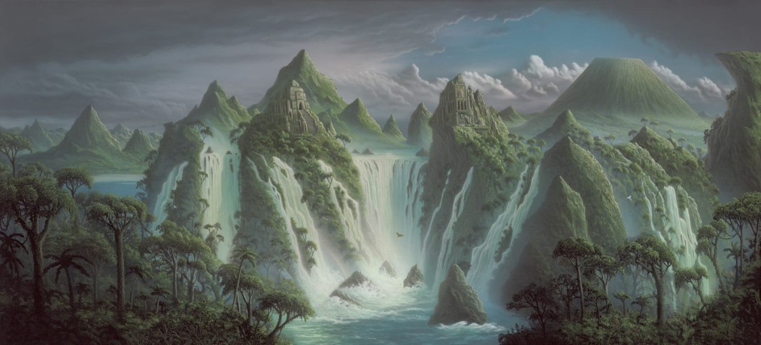 Rebel Walls R17351 Scenery Fantasy World - mural w góry