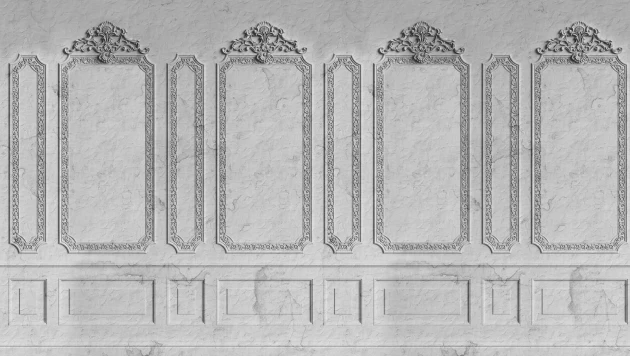 Rebel Walls R17911 Scenery Amboise Pearl - mural imitujący boazerię
