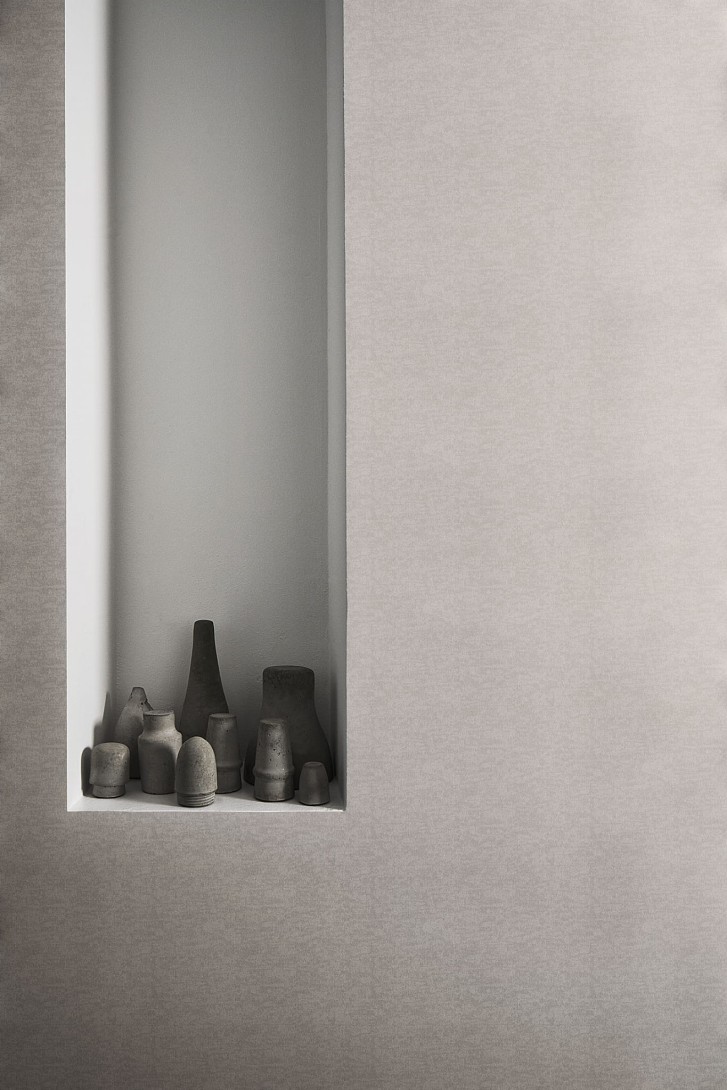 London Art 50103 Prime Wallpaper Grigio Madreperla - mural minimalistyczny