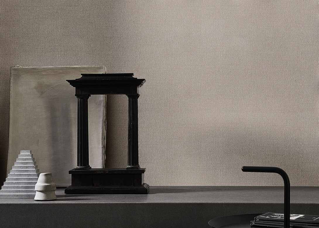 London Art 50103 Prime Wallpaper Grigio Madreperla - mural minimalistyczny