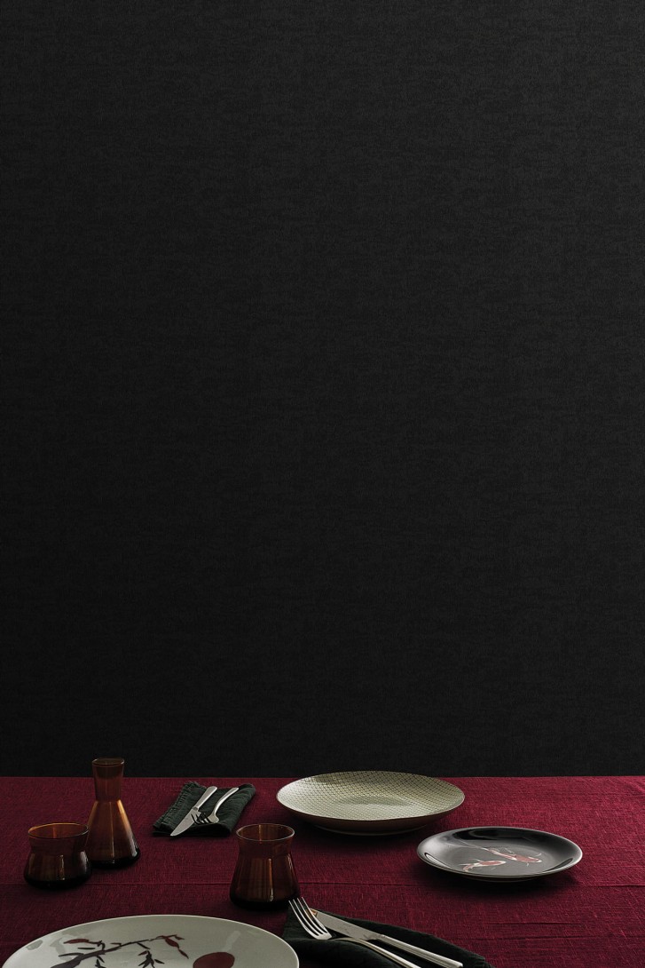 London Art 50112 Prime Wallpaper Nero Profondo - mural minimalistyczny
