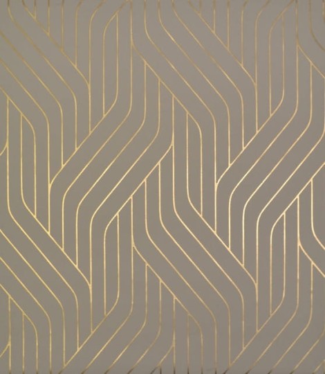 York NW3518 Antonina Vella Modern Metals Ebb And Flow Khaki/Gold - tapeta w metaliczne fale