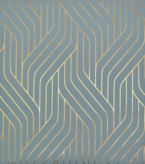 York NW3520 Antonina Vella Modern Metals Ebb And Flow Blue/Gold - tapeta w metaliczne fale
