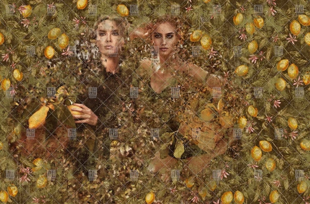 London Art T07S05 1B The Daydreamer Can You See Me - mural z cytrusami