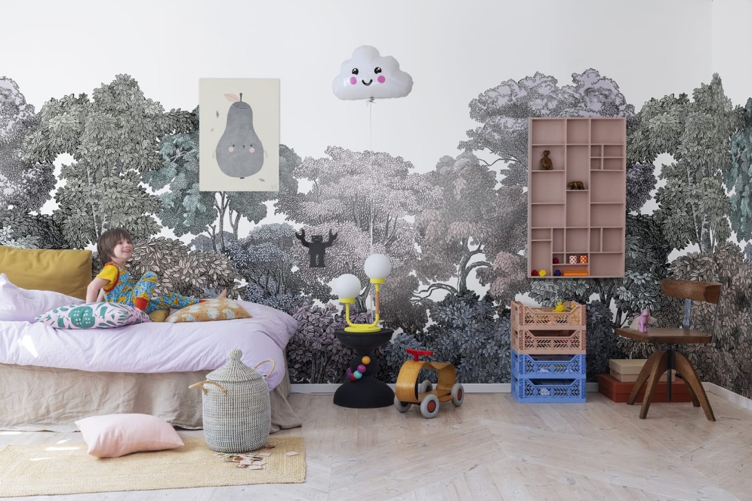 Rebel Walls R13052 Dreamland Bellewood Rainbow - mural z lasem