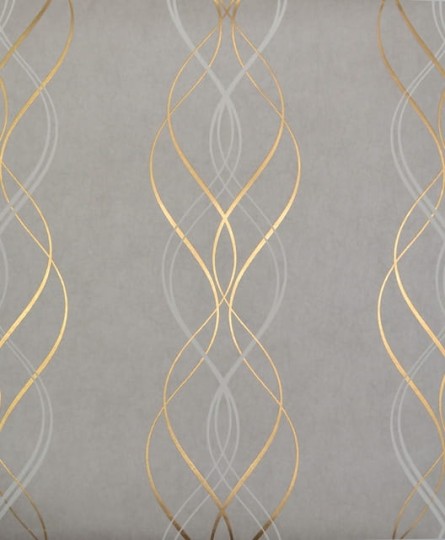 York NW3550 Antonina Vella Modern Metals Aurora Grey/Gold - tapeta w linie