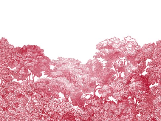 Rebel Walls R13056 Dreamland Bellewood Crimson Toile - mural z lasem