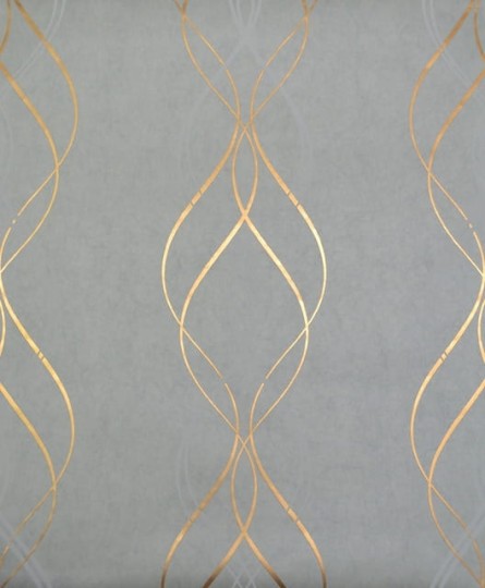 York NW3551 Antonina Vella Modern Metals Aurora Blue/Gold - tapeta w linie