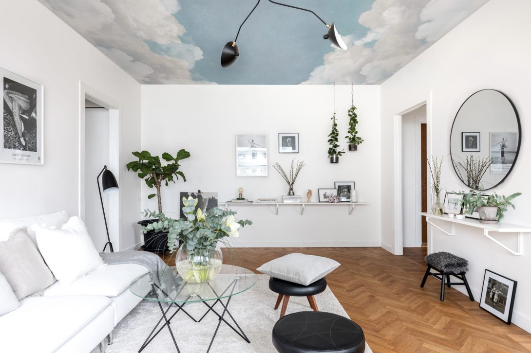 Rebel Walls R14012 Dreamland Cuddle Clouds Ceiling - mural w chmury