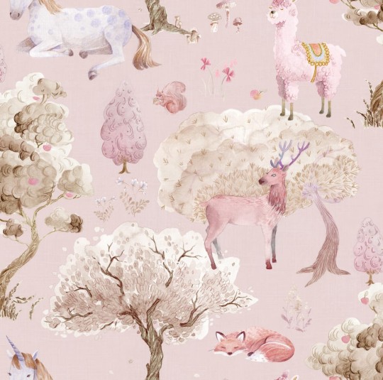 Rebel Walls R18052 Dreamland Dreamland Bubblegum - tapeta leśna