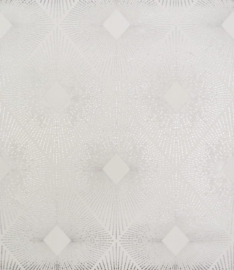 York NW3591 Antonina Vella Modern Metals Harlowe White/Silver - tapeta w geometryczny motyw z metalicznymi akcentami