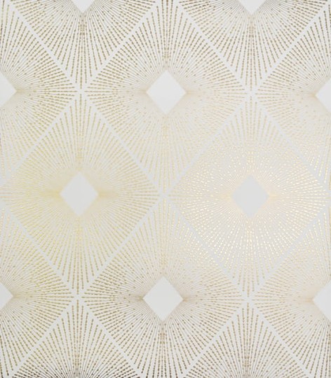 York NW3592 Antonina Vella Modern Metals Harlowe White/Gold - tapeta w geometryczny motyw z metalicznymi akcentami