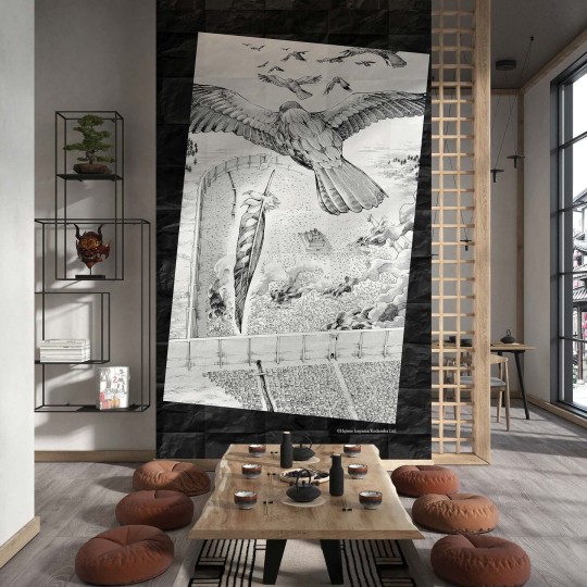 Tecnografica Attack on Titan Wall Maria Avana - mural ptaki