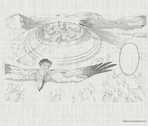 Tecnografica Attack on Titan Flying Free Bamboo - mural z ptakiem