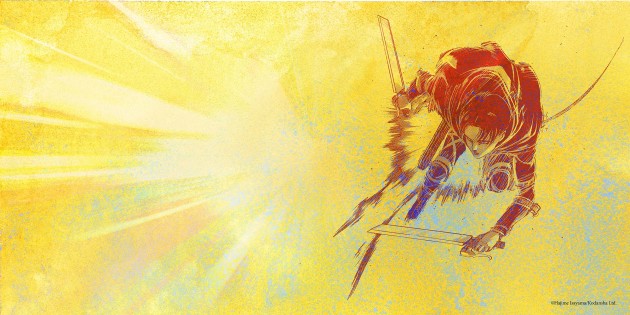 Tecnografica Attack on Titan Levi Ackerman Fire - mural z Levi