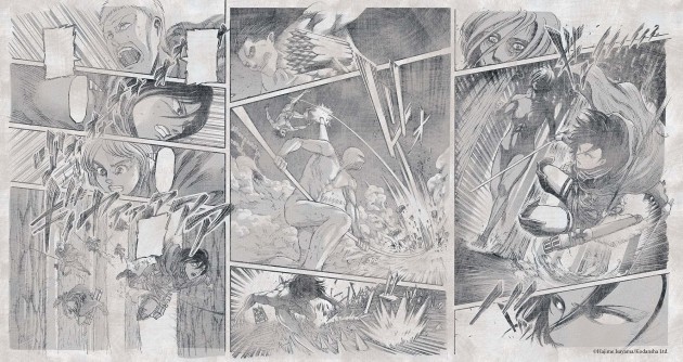 Tecnografica Attack on Titan Tatakae Grey - mural anime