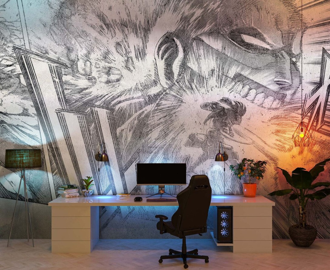 Tecnografica Attack on Titan Armored Titan Teal - mural anime