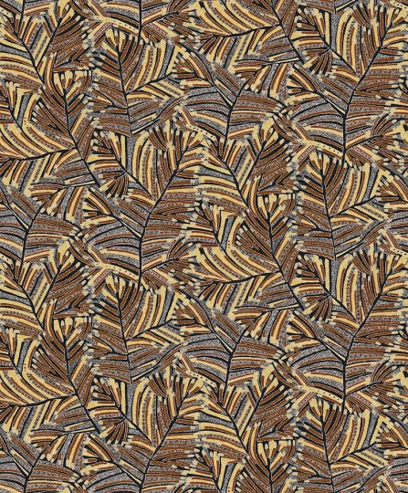 Zoom TUL108 Tula Papuyna Ochre - tapeta w liście