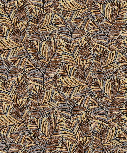 Zoom TUL108 Tula Papuyna Ochre - tapeta w liście