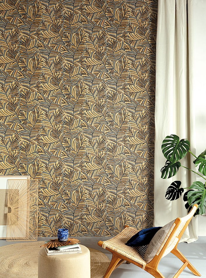 Zoom TUL108 Tula Papuyna Ochre - tapeta w liście