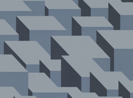 Tapeta Kirkby Design x Eley Kishimoto Cubic Bumps WK800/01 Steel