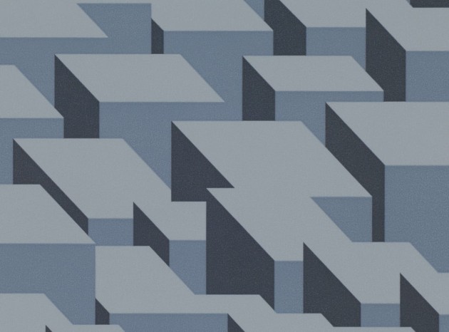 Tapeta Kirkby Design x Eley Kishimoto Cubic Bumps WK800/01 Steel