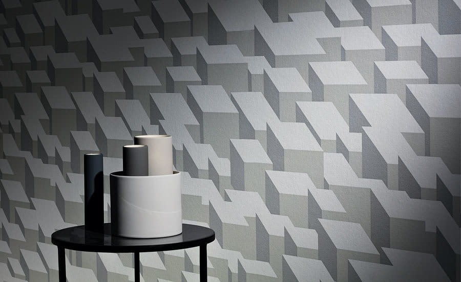 Tapeta Kirkby Design x Eley Kishimoto Cubic Bumps WK800/01 Steel