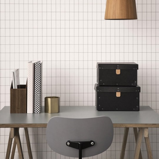 OL / Tapeta Ferm LIVING Grid Black/White 160 - dostępne 3 rolki