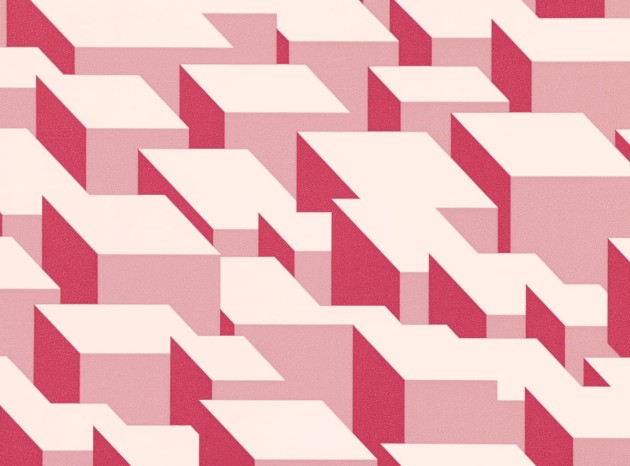 Tapeta Kirkby Design x Eley Kishimoto Cubic Bumps WK800/05 Blush