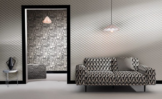 Tapeta Kirkby Design x Eley Kishimoto Electro Maze WK802/04 Noir