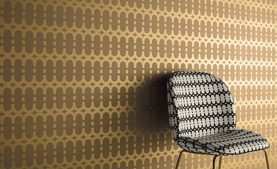 Tapeta Kirkby Design x Eley Kishimoto Loopy Link WK804/03 Gold
